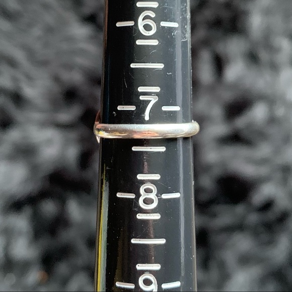 Vintage A Yazzie Navajo Onyx Sterling Silver Ring - Picture 3 of 10